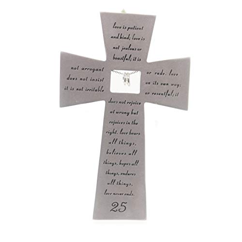 Roman Giftware Inc., Wedding & Anniversary, 7" H 25TH Anniversary WALLCROSS,Religious, Inspirational, Durable (1x4x7) - Image 5