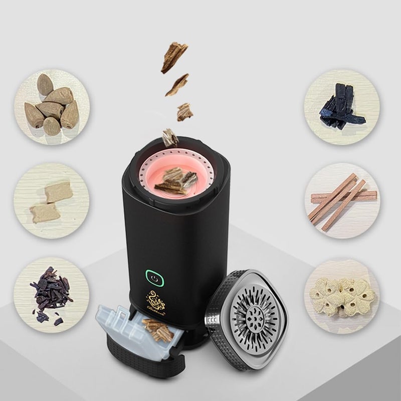 Bukhoon Electronic Incense Burner with Child Lock and Box Aroma Diffuser Oud Original (Grey) - Image 2