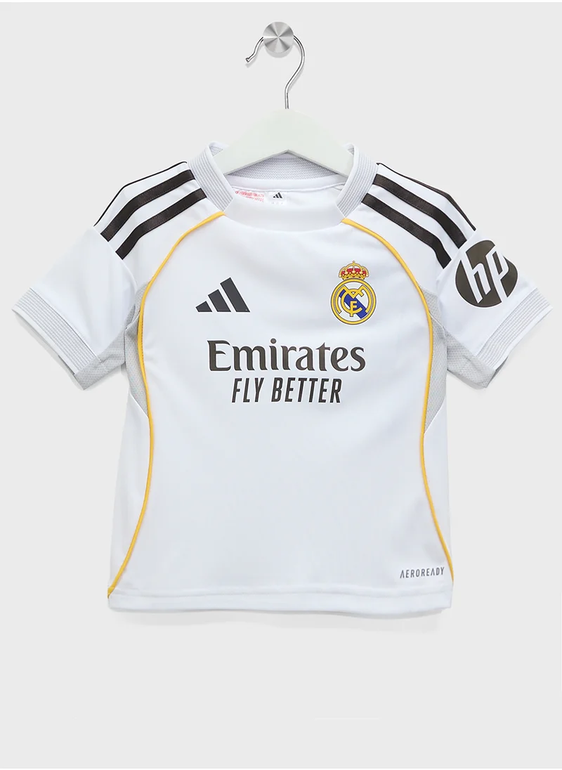 Adidas Kids Real Madrid 25/26 Home Mini Kit