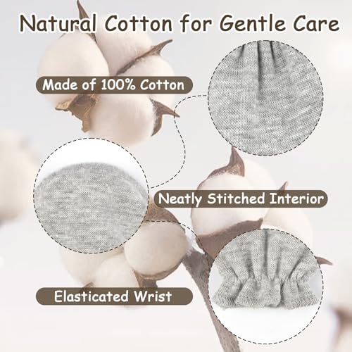 Hoiny 8 Pairs Baby Mittens No Scratch, Skin-friendly Cotton Newborn Infant Gloves, Baby Girl Boy Must Haves Essentials 0-6 Months (Blue) - Image 3
