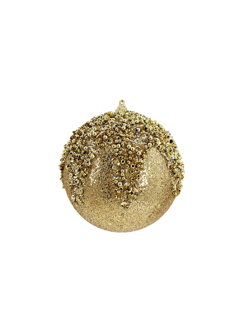 CHRISTMAS MAGIC 2 Pieces Christmas Designer Baubles Gold 12cm Box - Image 2