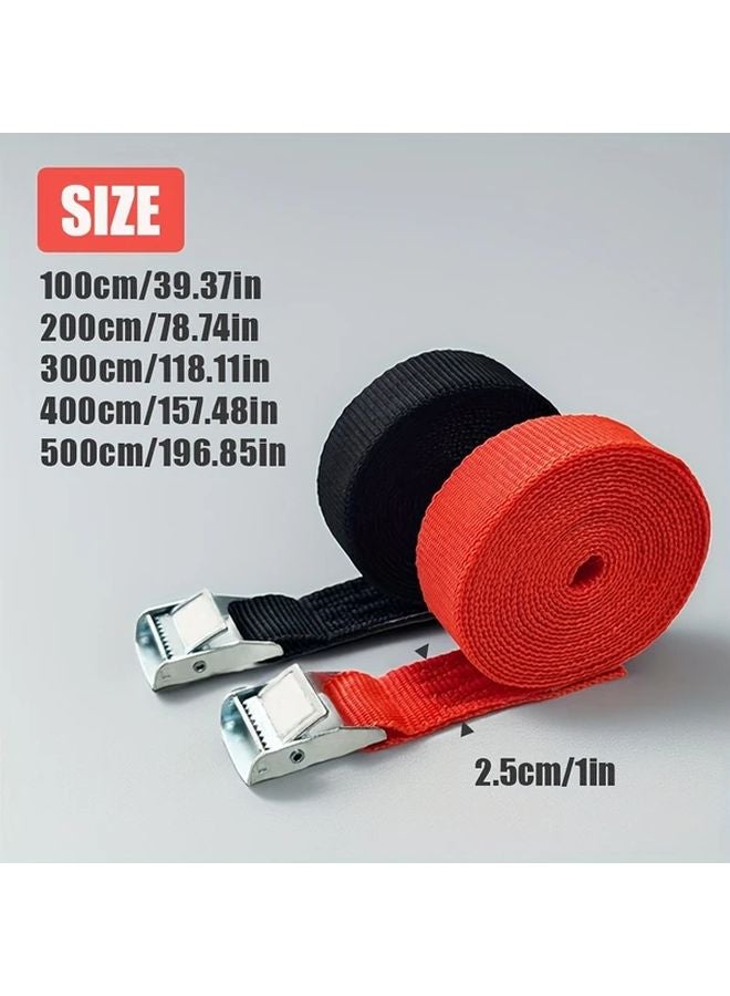 Black 3M Heavy Duty Adjustable Cambuckle Tie Down Strap with Metal Buckles - Image 3