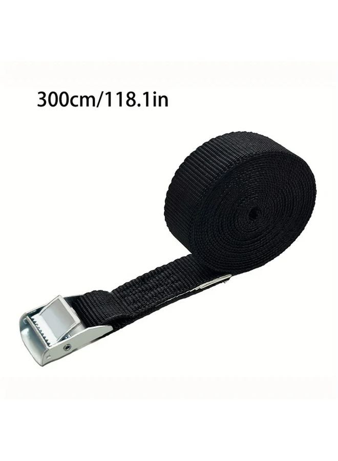 Black 3M Heavy Duty Adjustable Cambuckle Tie Down Strap with Metal Buckles - Image 1