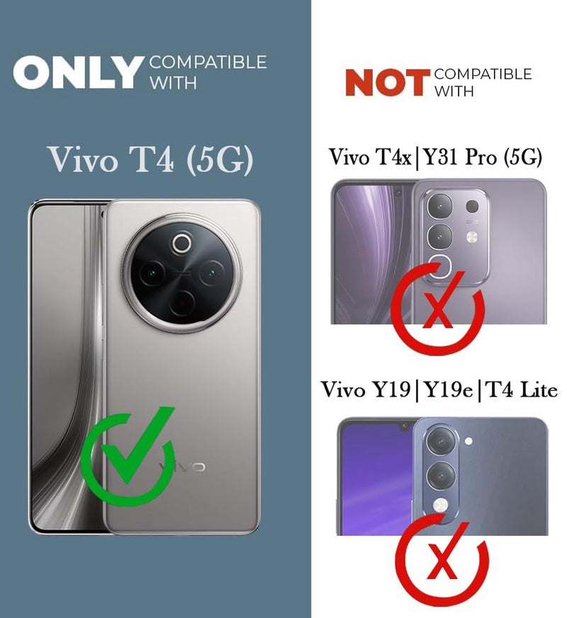 Jkobi Back Case Cover for Vivo T4 (Matte Liquid Silicone| Professional Wave Design | Camera Protection Ring | Shockproof Anti Slip Grip) - Image 4