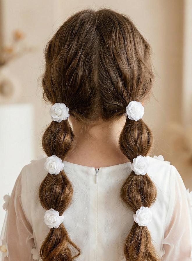 Take Two Set of 12 - Flower Hair Ties and Clip - Image 1