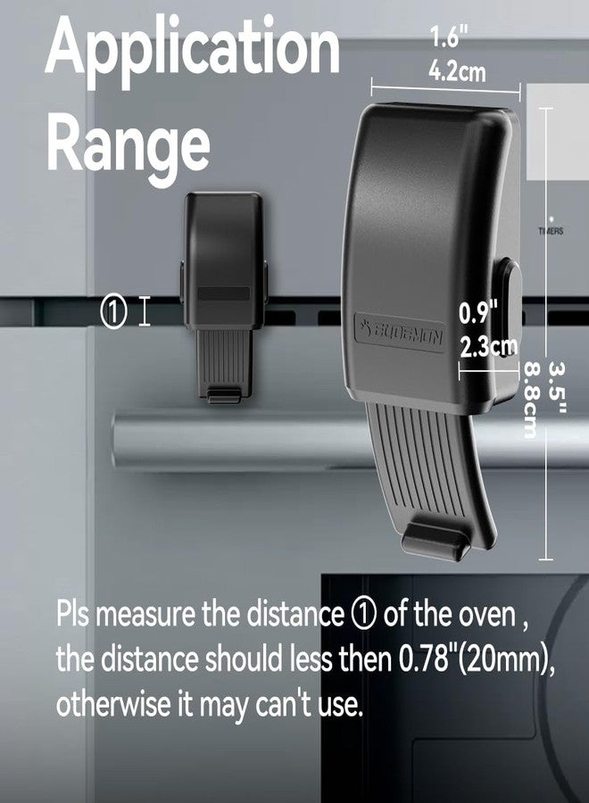 EUDEMON 1 Pack Updated Oven Front Lock,Childproof Oven Door Lock, Easy to Install & Use Durable and Heat-Resistant Material no Tools Need or Drill(Black) - Image 5