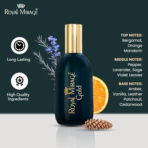 Royal Mirage Gold Eau De Cologne | Long-Lasting Fragrance | Everyday Elegance | Citrus, Spicy & Woody Notes | Affordable Luxury | Elegant & Sophisticated Scent | Unisex EDC | 120ml - Image 2