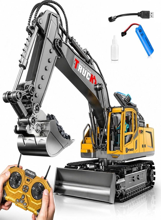 Magicwand® 1:24 Scale Die-Cast Multi-Channel Excavator Bulldozer Crane with Working Lights & Smoke【Pack of 1】 - Image 1