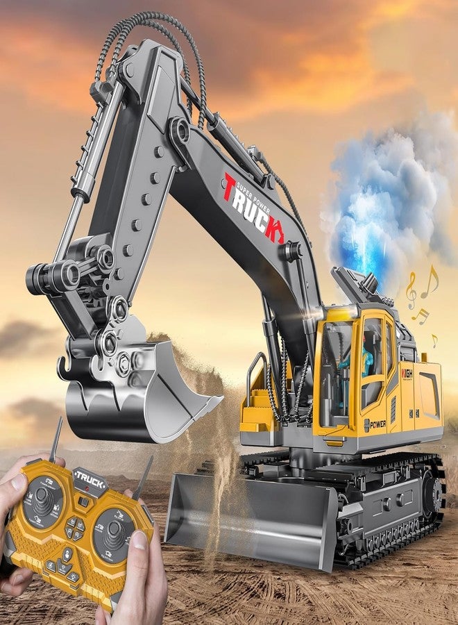 Magicwand® 1:24 Scale Die-Cast Multi-Channel Excavator Bulldozer Crane with Working Lights & Smoke【Pack of 1】 - Image 2