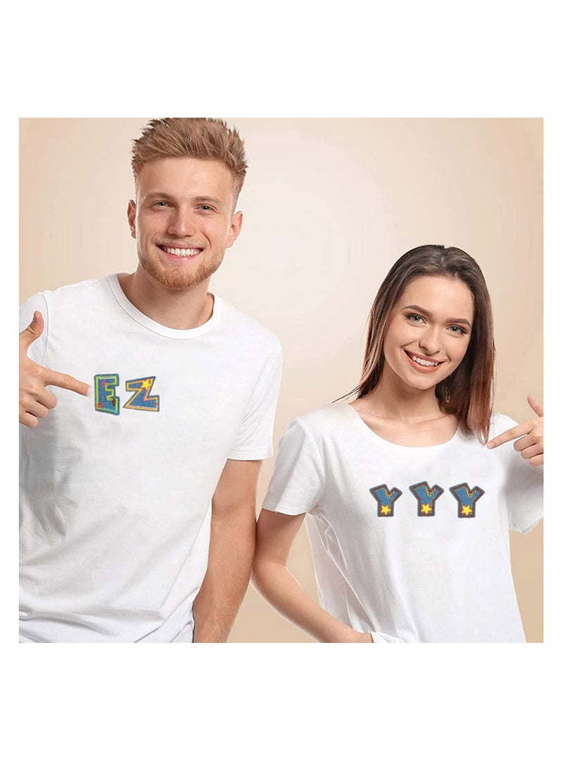 KASTWAVE 26 Pcs Embroidered Iron on Patches Colorful Letter Charms Applique Patch Decoration Suitable for Clothes Dress Jeans Pants Hats Backpacks Sewing Applique DIY Accessories - Image 5