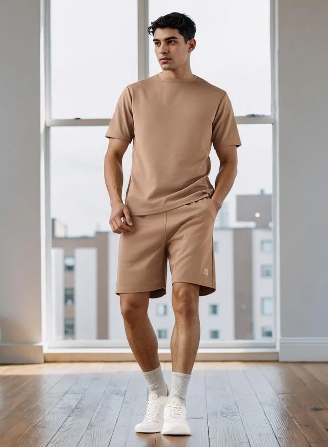 ADOT by Splash Waffle Textured Shorts with Pockets