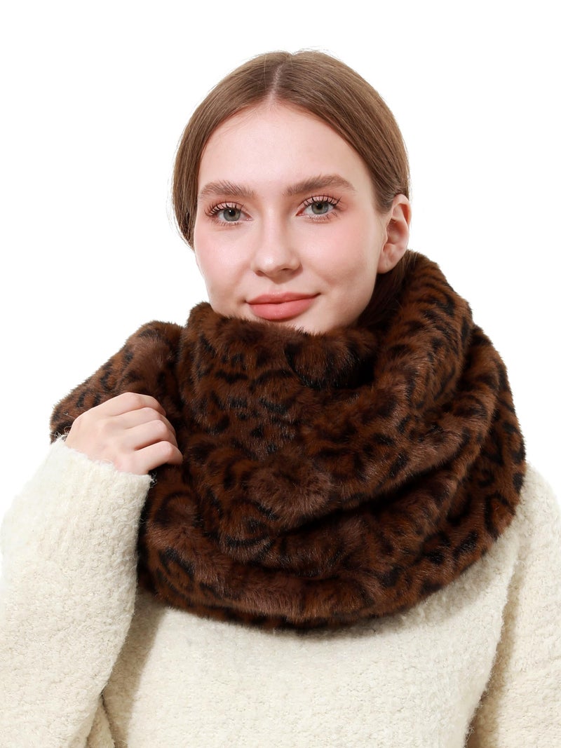 LA CARRIE Womens Leopard Print Infinity Scarf Loop Circle Neck Warmer(Classic Leopard 2) - Image 1