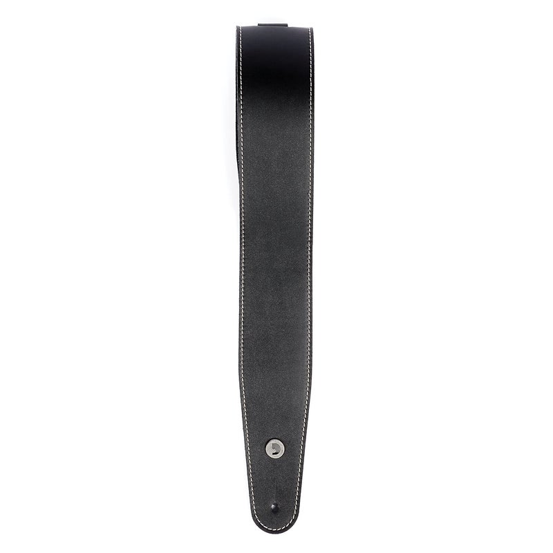 Planet Waves D'Addario Planet Waves 2.5 Inches Classic Leather Guitar Strap W Stitching - Black - Image 3