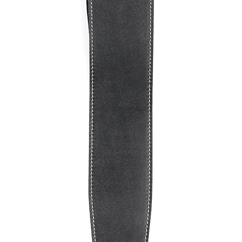 Planet Waves D'Addario Planet Waves 2.5 Inches Classic Leather Guitar Strap W Stitching - Black - Image 2