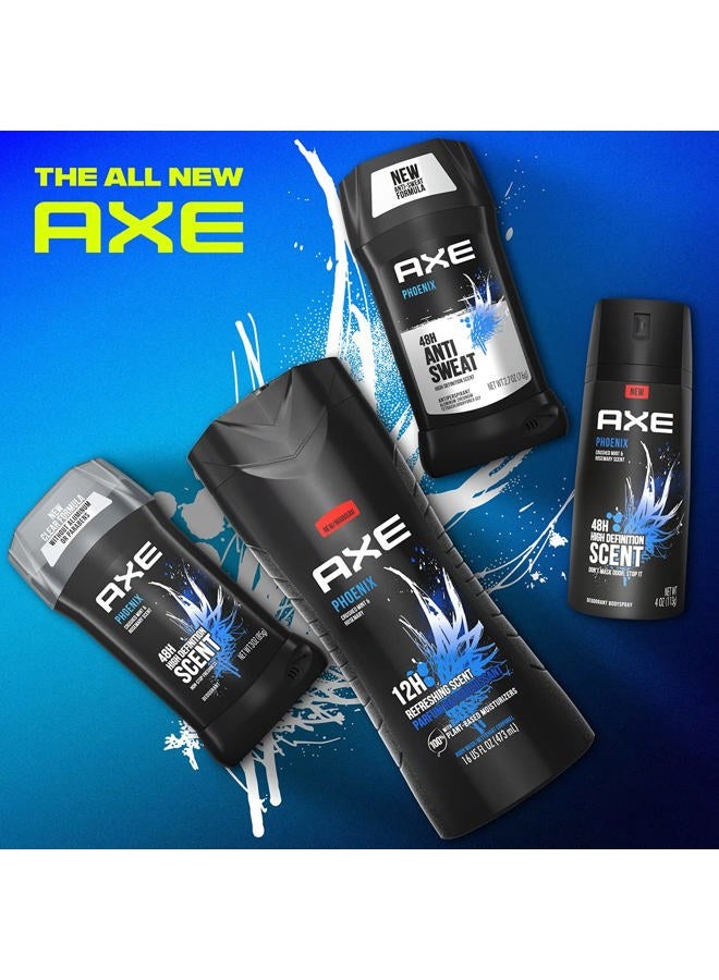 Axe Antiperspirant Deodorant for Men Phoenix 4PK 48H Sweat & Odor Protection for Long Lasting Freshness, Crushed Mint & Rosemary Men's Deodorant 2.7 oz - Image 2