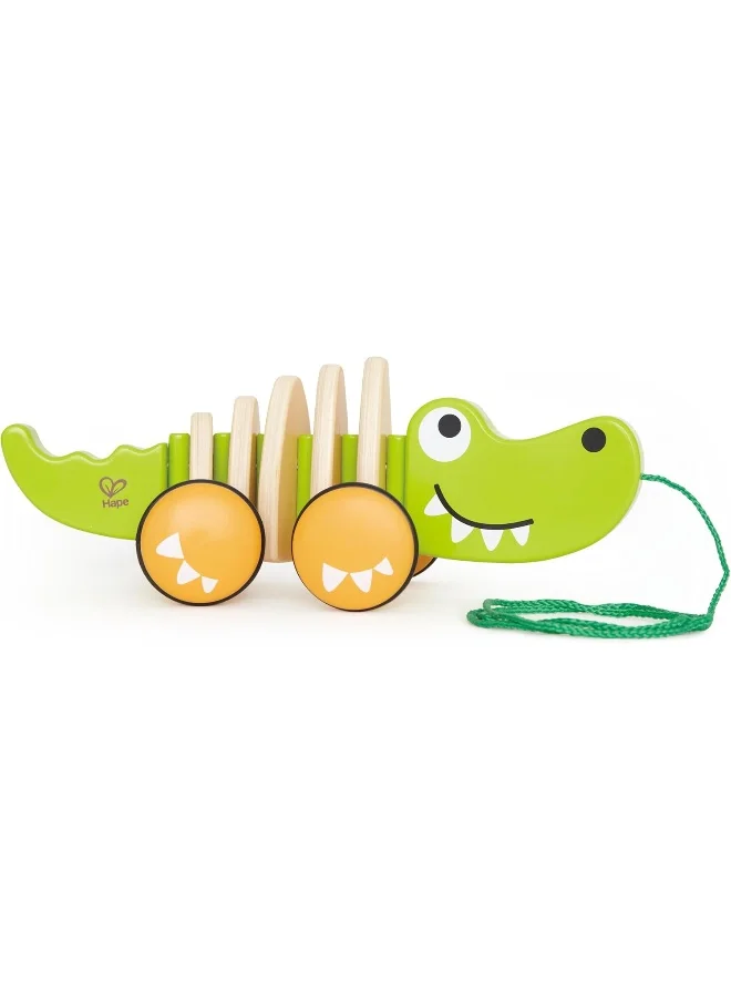 هيب Hape Walk-A-Long Crocodile Pull Toy for Toddlers
