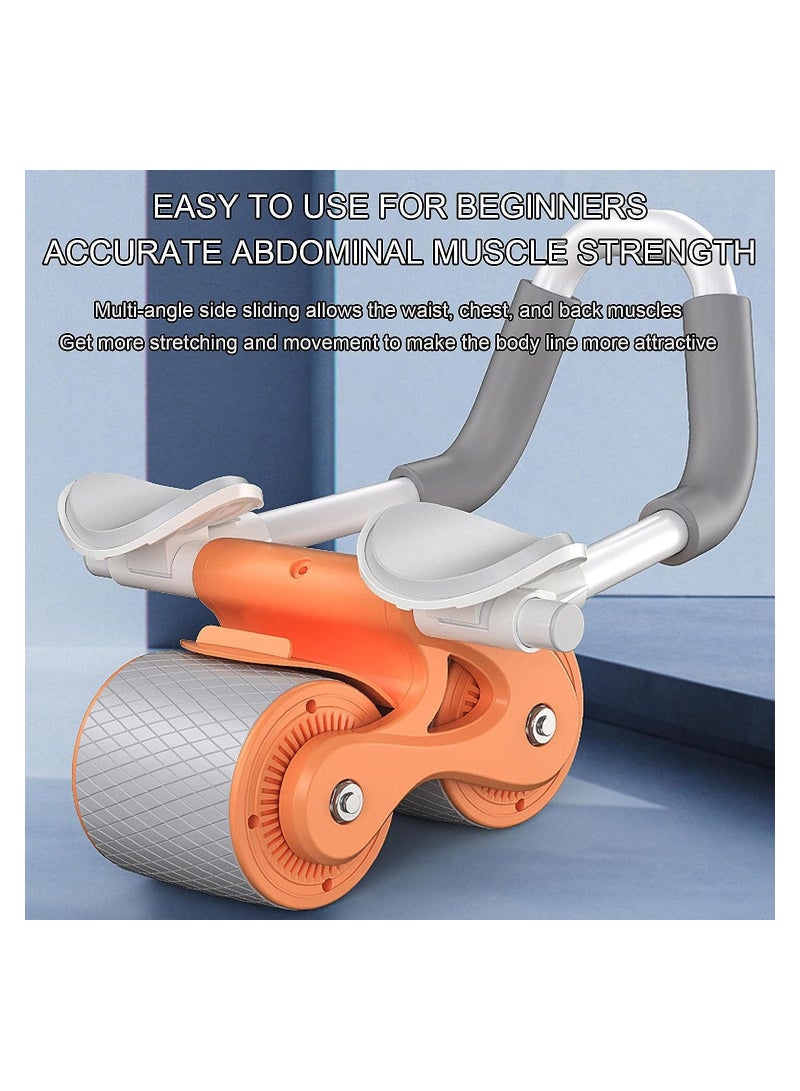 DeloPik Abdominal Wheel | Elbow Support Exercise for Abdominal Muscles | Double Round Workout Equipment, Automatic Rebound Roller Wheel for Home Gym - Image 2