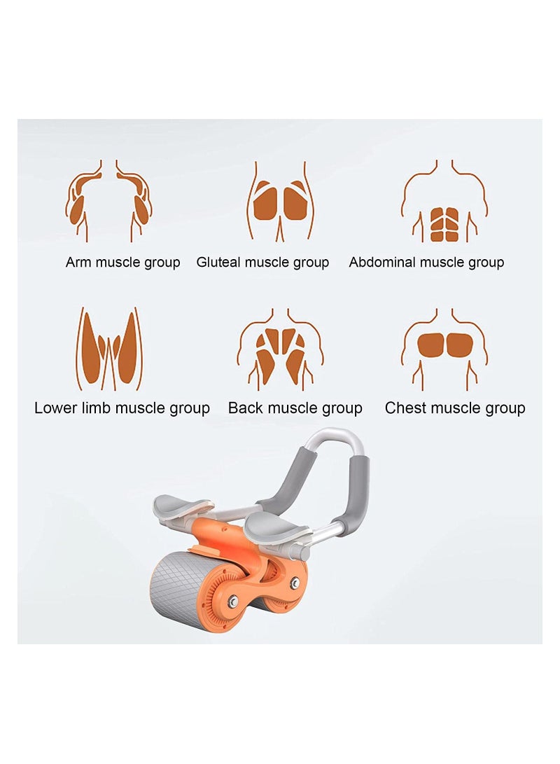 DeloPik Abdominal Wheel | Elbow Support Exercise for Abdominal Muscles | Double Round Workout Equipment, Automatic Rebound Roller Wheel for Home Gym - Image 5