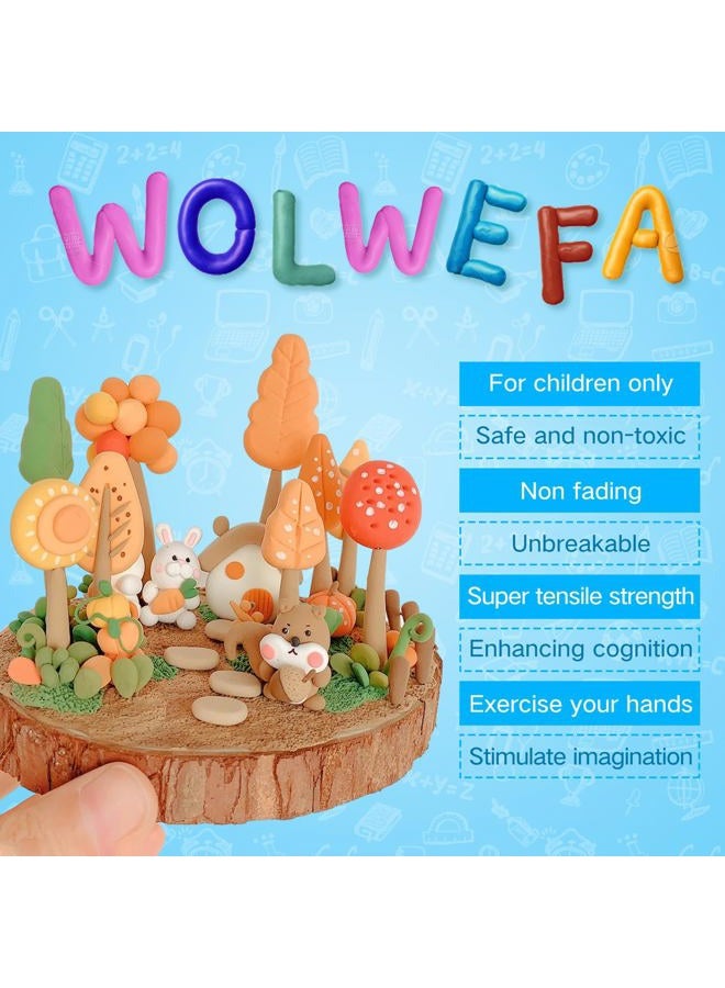 Wolwefa 1.1 رطل من طين الفوم، طين جاف للبالغين، طين جاف أبيض خفيف للغاية، غير سام، غير لاصق، هدية مثالية للأولاد والبنات - Image 4