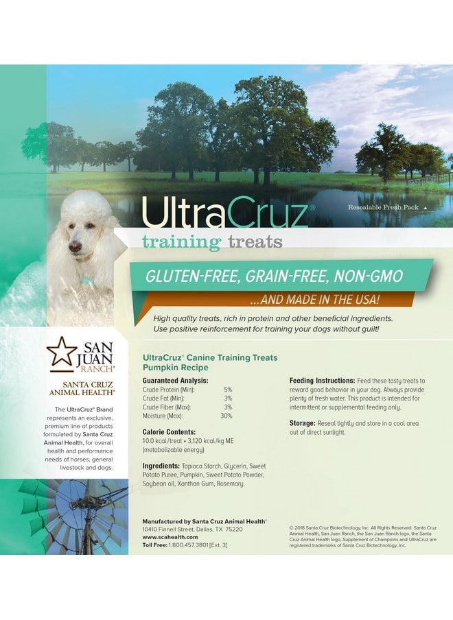 UltraCruz UltraCruz Canine Training Treats Pumpkin Recipe for Dogs, 80 Count  - Image 4