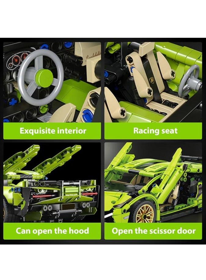 general Sports Car Building Blocks, Sports Car Building Set, 1:14 Super Car Collection Model, DIY MOC Building Block Toy Kit - Image 4