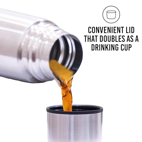 Fijoo Best Stainless Steel Coffee Thermo, BPA Free, New Triple Wall Insulated, Hot & Cold for Hours. (34 OZ/1000ML) - Image 3