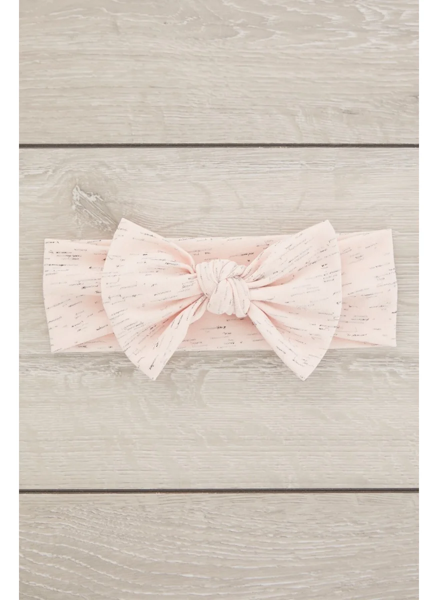 Babygiz Powder Handmade Soft Bow Tied Natural Cotton Combed Cotton Baby Kids Girls Bandana Elite Series