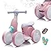 JoyRydz 6V Electric Baby Balance Bike with Bubble Machine4 in 1 Toddler Balance Bike wRemote Control for 1 Year Old Boys Girls Kids Bubble Bike Ride on Toys wPowered MotorMusicLED Lights Pink - Image 3