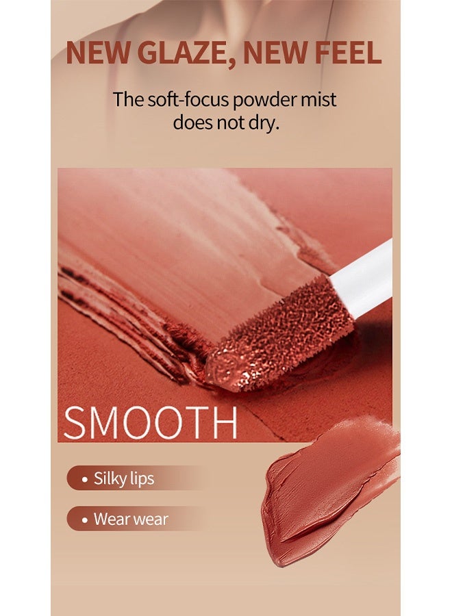 Meidián Chocolate Lips Glaze, Long Lasting Waterproof Smooth Matte Finish Chocolate Lips Glaze, Lip Color Nourishing Smooth Lipstick  #03 - Image 4