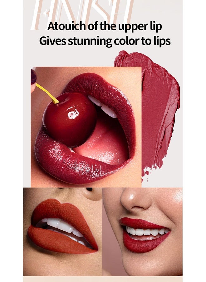Meidián Chocolate Lips Glaze, Long Lasting Waterproof Smooth Matte Finish Chocolate Lips Glaze, Lip Color Nourishing Smooth Lipstick  #03 - Image 5