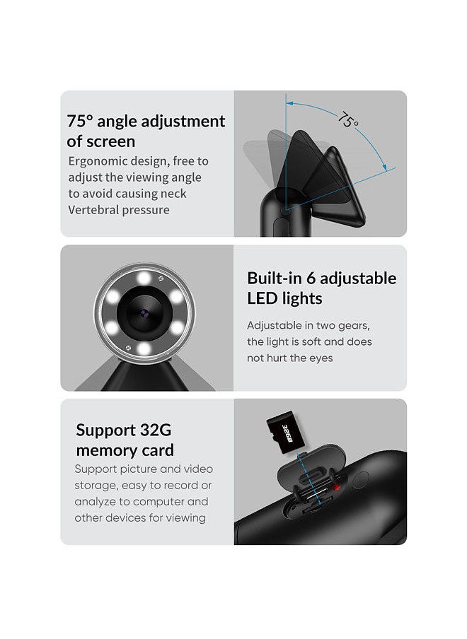 APEXEL APL-MS008 مجهر رقمي محمول بتكبير 12X-24X مجهر محمول للأطفال 2.0 بوصة شاشة LCD 2MP صور 720P فيديو بطارية مدمجة مع أضواء LED كاميرا مكبرة إلكترونية
