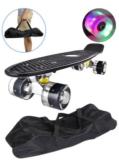 Penny Skateboards 22" Pany SkateBoard PU Flash Wheels Fish Shape With Carry Bag & Tool, Black  - Image 3