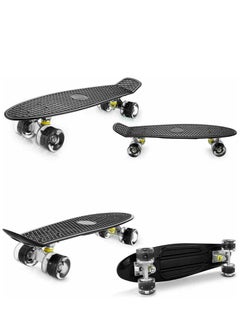 Penny Skateboards 22" Pany SkateBoard PU Flash Wheels Fish Shape With Carry Bag & Tool, Black  - Image 5