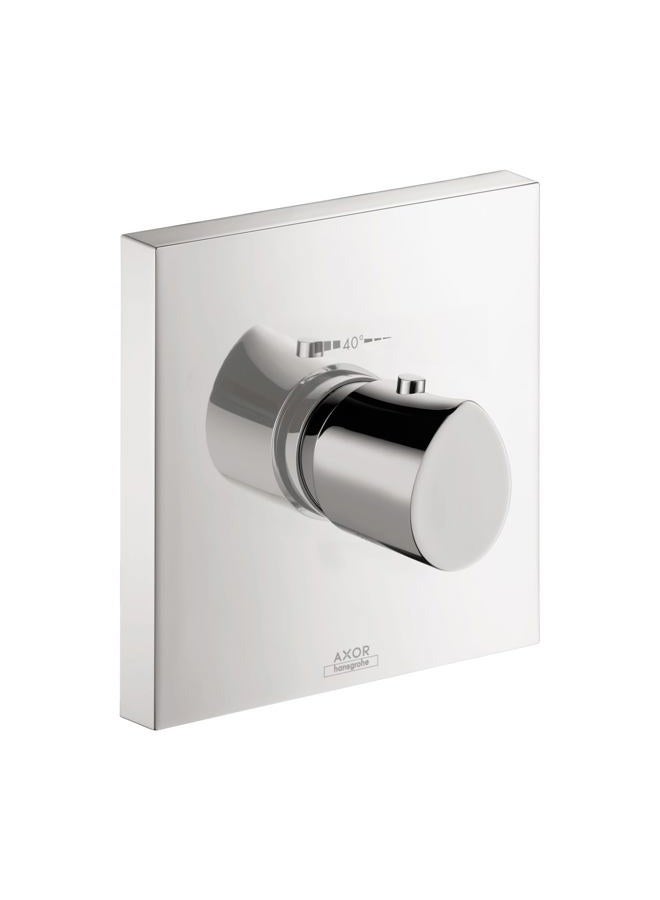 Starck Organic Avantgarde Premium Easy Temperature Control -Handle 7-inch Wide Thermostatic Shower Trim for Rough-in Valve in Chrome, 12711001