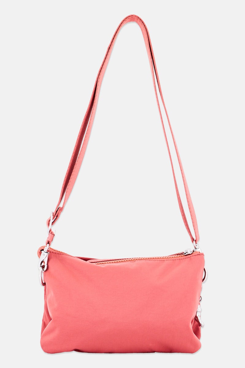kipling Women Brand Logo Crossbody Bag, Coral - Image 3