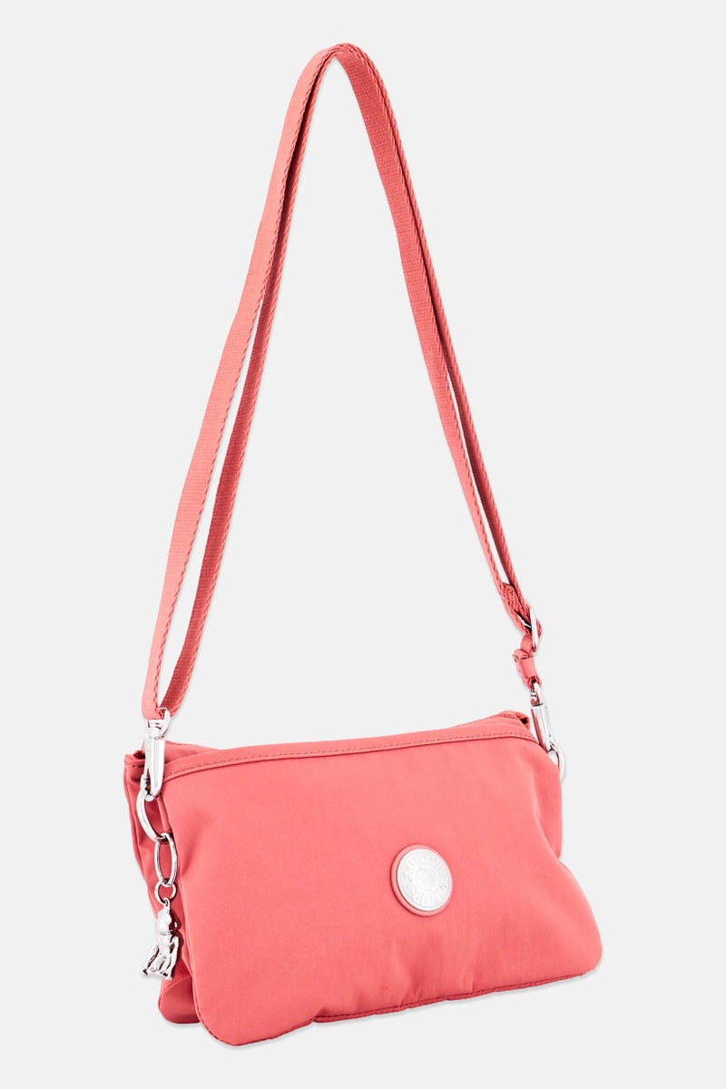 kipling Women Brand Logo Crossbody Bag, Coral - Image 2