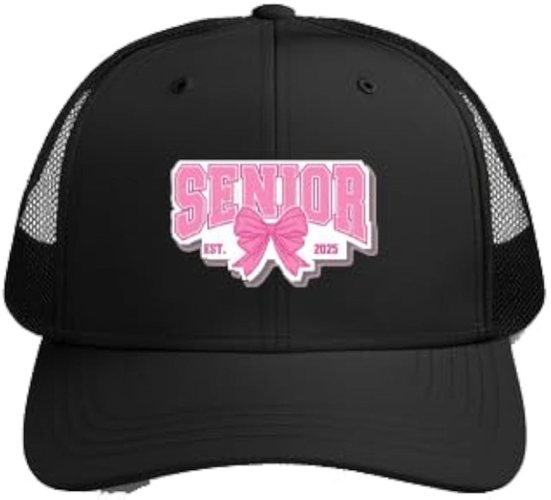 SENIOR Plain unisex baseball cap Black
