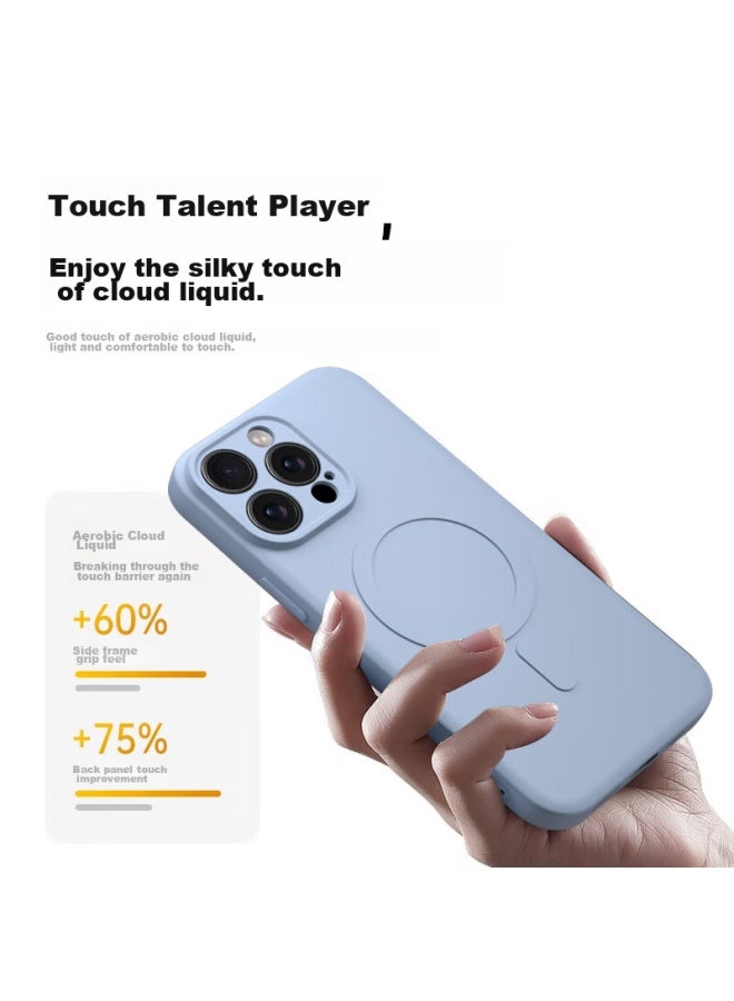 Keklle Iphone 14 Pro Case, Apple 14 Pro Protective Cover, Skin-friendly Liquid Silicone Magnetic Full-coverage Soft Case, Lavender Purple - Image 5