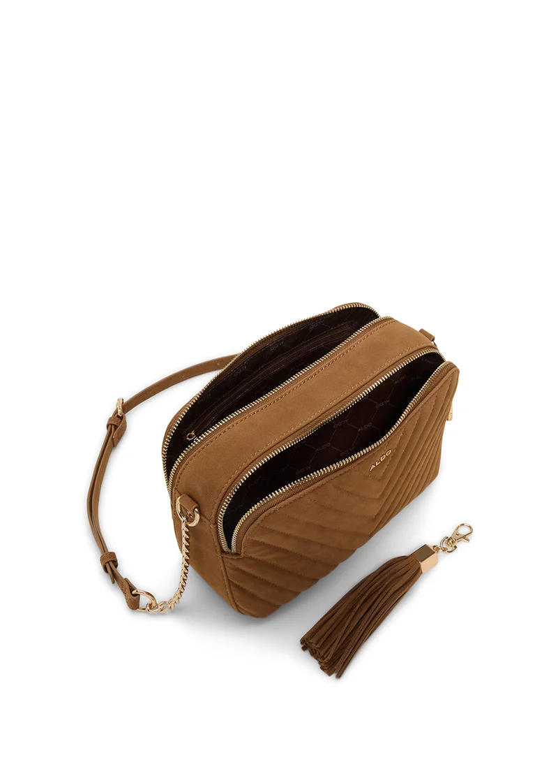 ALDO Logo quilted Zip through crossbody