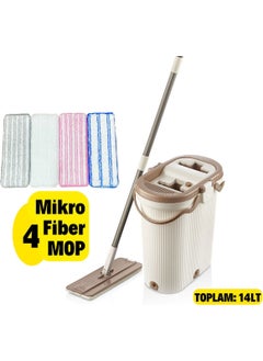 Comprox Vip Ahmet Vipset Pro Beach Mop Cleaning Set 4+1 Cloth 100% Clean Water Separating Dirty Water Clean  - Image 1
