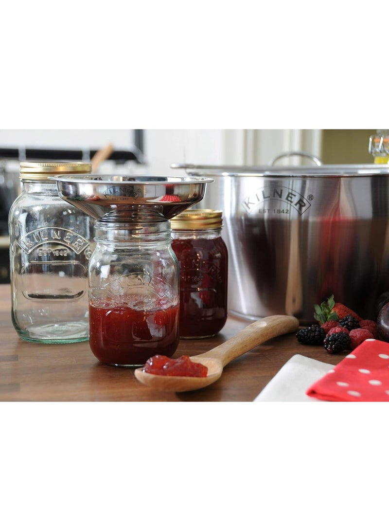 Kilner Silver Stainless Steel Strainer Funnel - Image 2