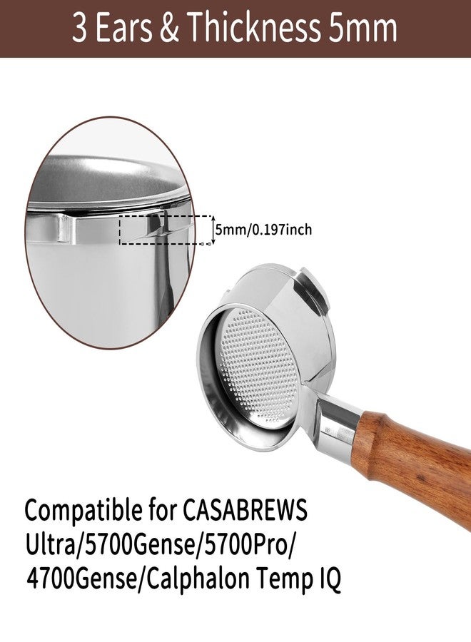fogkay 58mm Bottomless Portafilter for CASABREWS Ultra, Bottomless Portafilter with 58mm Puck Screen Compatible for CASABREWS 4700Gense, 5700Series Espresso Machine, Stainless Steel Filter Holder and Filter - Image 4