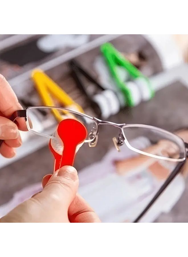 4 قطع من قطعة قماش الألياف فائقة النعومة لتنظيف النظارات فرشاة مزدوجة الجوانب خالية من الخطوط للهواتف وشاشات النظارات - Image 5