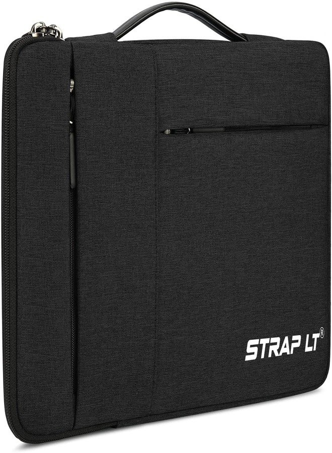 StrapLt Canvas Formal Messenger Bag for Men & Women (Black) - Image 1