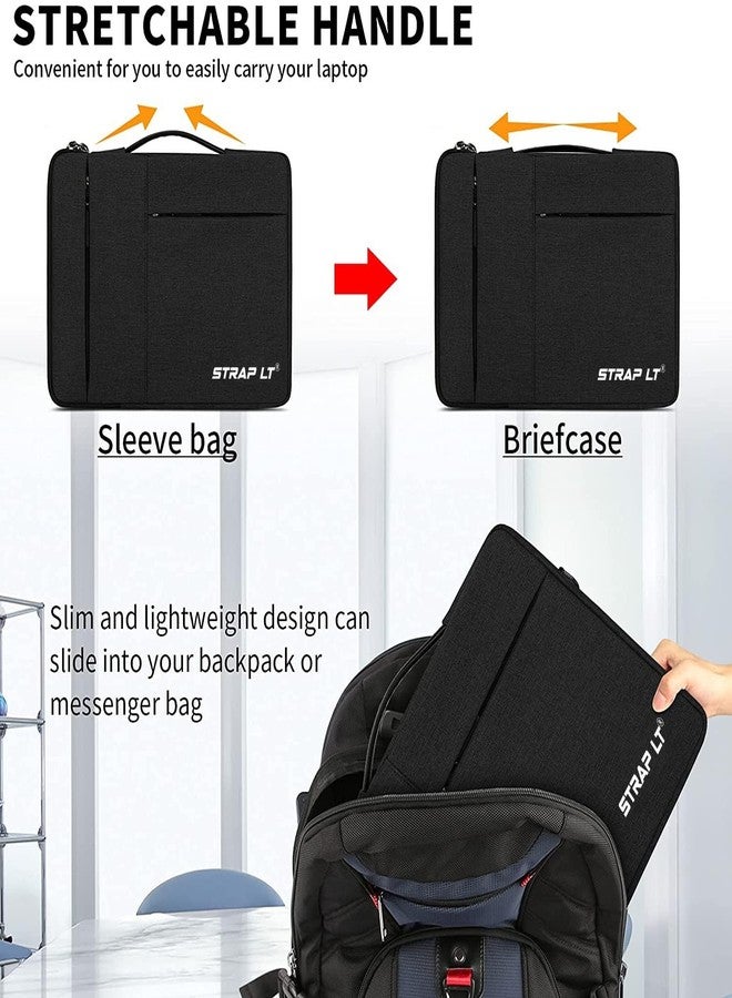 StrapLt Canvas Formal Messenger Bag for Men & Women (Black) - Image 4