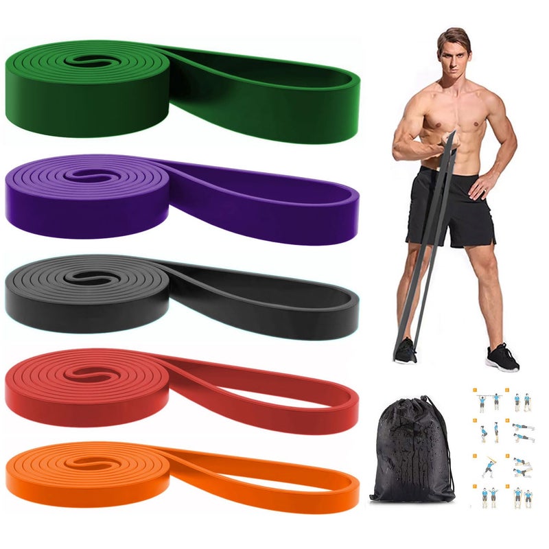 WSAKOUE Resistance Bands, Pull Up Bands, Exercise Workout Bands for Working Out, Pull Up Assistance Bands Set for Men & Women, Body Stretching, Physical Therapy, Muscle Training - Colorful - Image 1