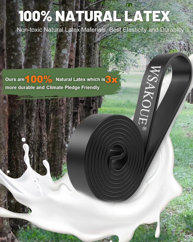 WSAKOUE Resistance Bands, Pull Up Bands, Exercise Workout Bands for Working Out, Pull Up Assistance Bands Set for Men & Women, Body Stretching, Physical Therapy, Muscle Training - Colorful - Image 3