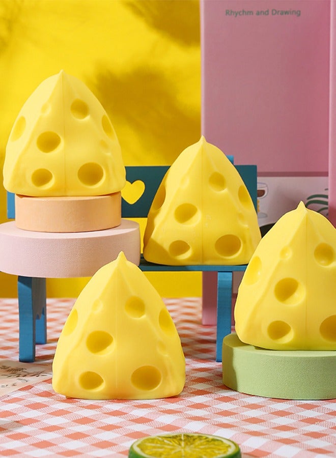 Sweet Life Cheese Squishy Toys Squeeze Cheese Stress Ball, Squishy Cheese Cheesecake Toys, Sensory Squishy Miniatures Novelty Squishy Cheese Toy - Image 4