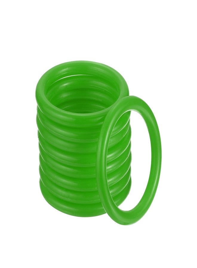 M METERXITY 12 Pack Carnival Toss Rings - Plastic Round Throw Hoops, Apply to Parties/Interactive Games (1.57-Inch, Green) - Image 1