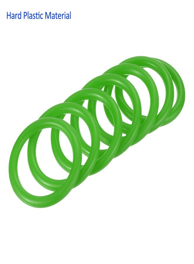 M METERXITY 12 Pack Carnival Toss Rings - Plastic Round Throw Hoops, Apply to Parties/Interactive Games (1.57-Inch, Green) - Image 5